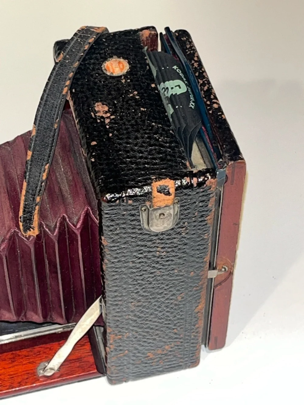 Vintage Folding Camera with Red Bellows 1920-1930